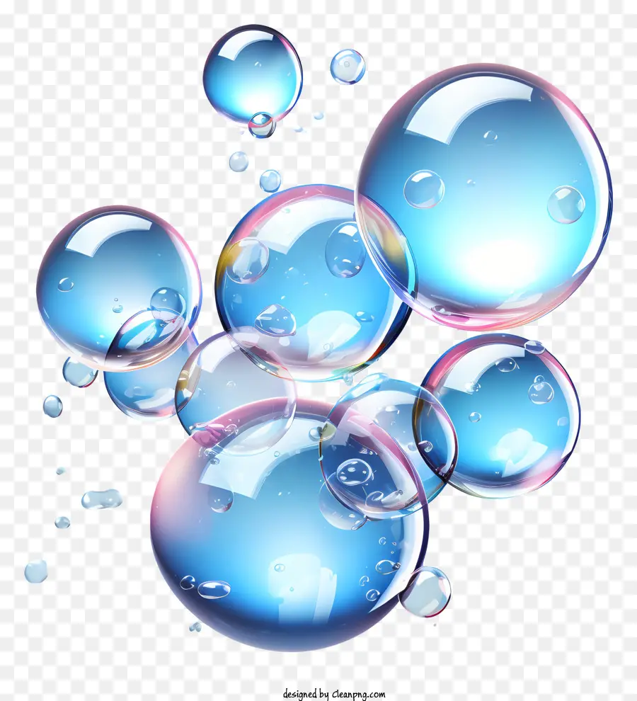 Bubbles De Savon De Style 3d Réalistes，L'eau Des Bulles PNG