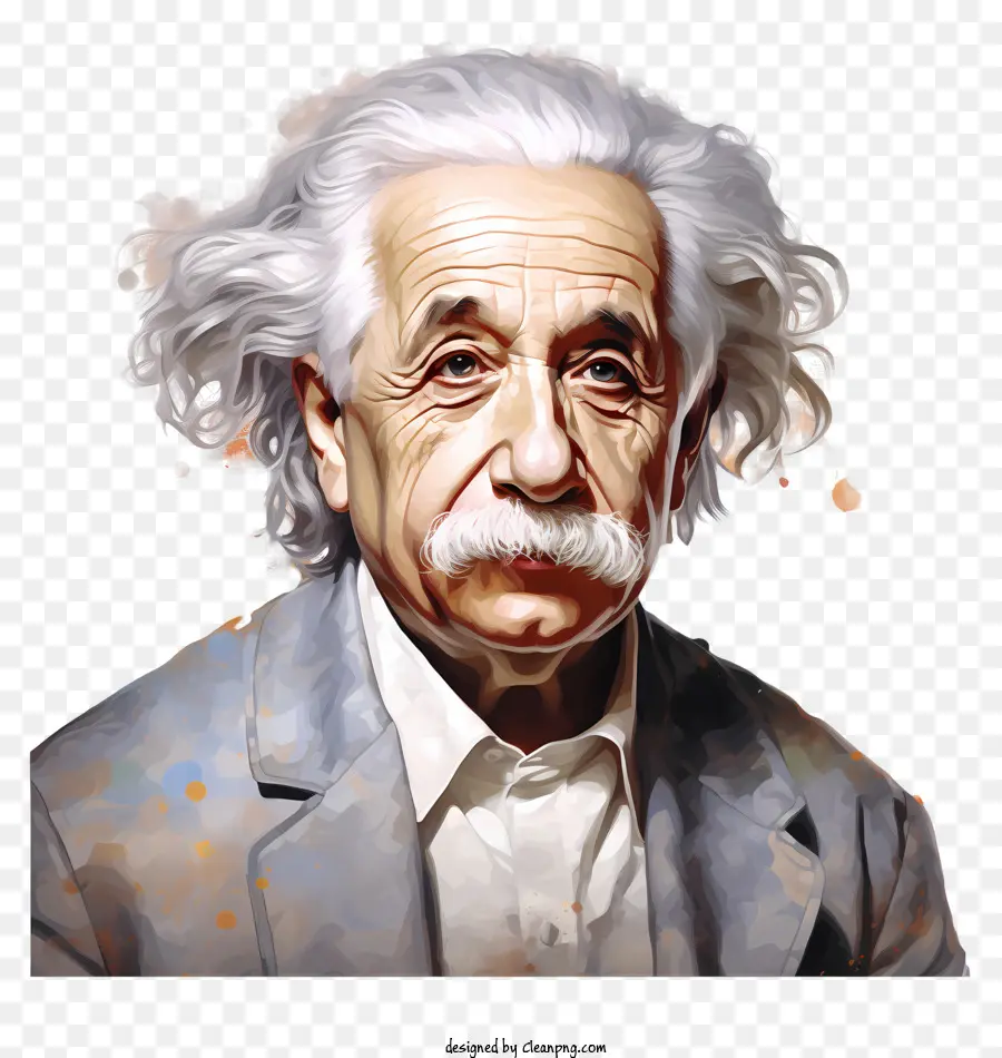 Style Réaliste Albert Einstein Portrait，Albert Einstein PNG