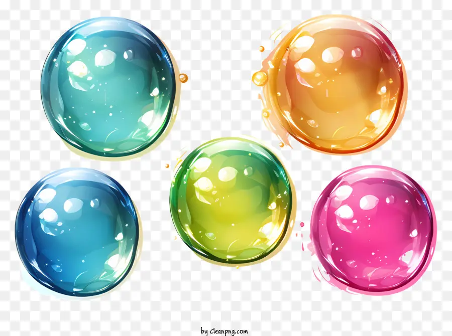 Bulles De Savon Dessinées à La Main，œufs De Verre PNG