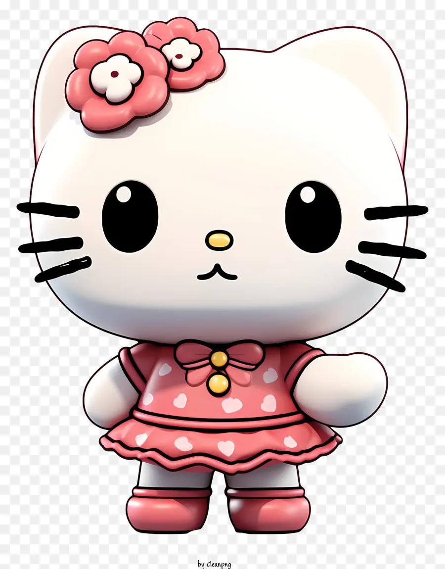 Mignon Hello Kitty，Chat De Dessin Animé PNG