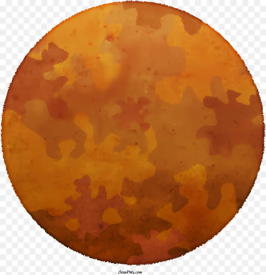 Objet Circulaire，Coloration Orange PNG