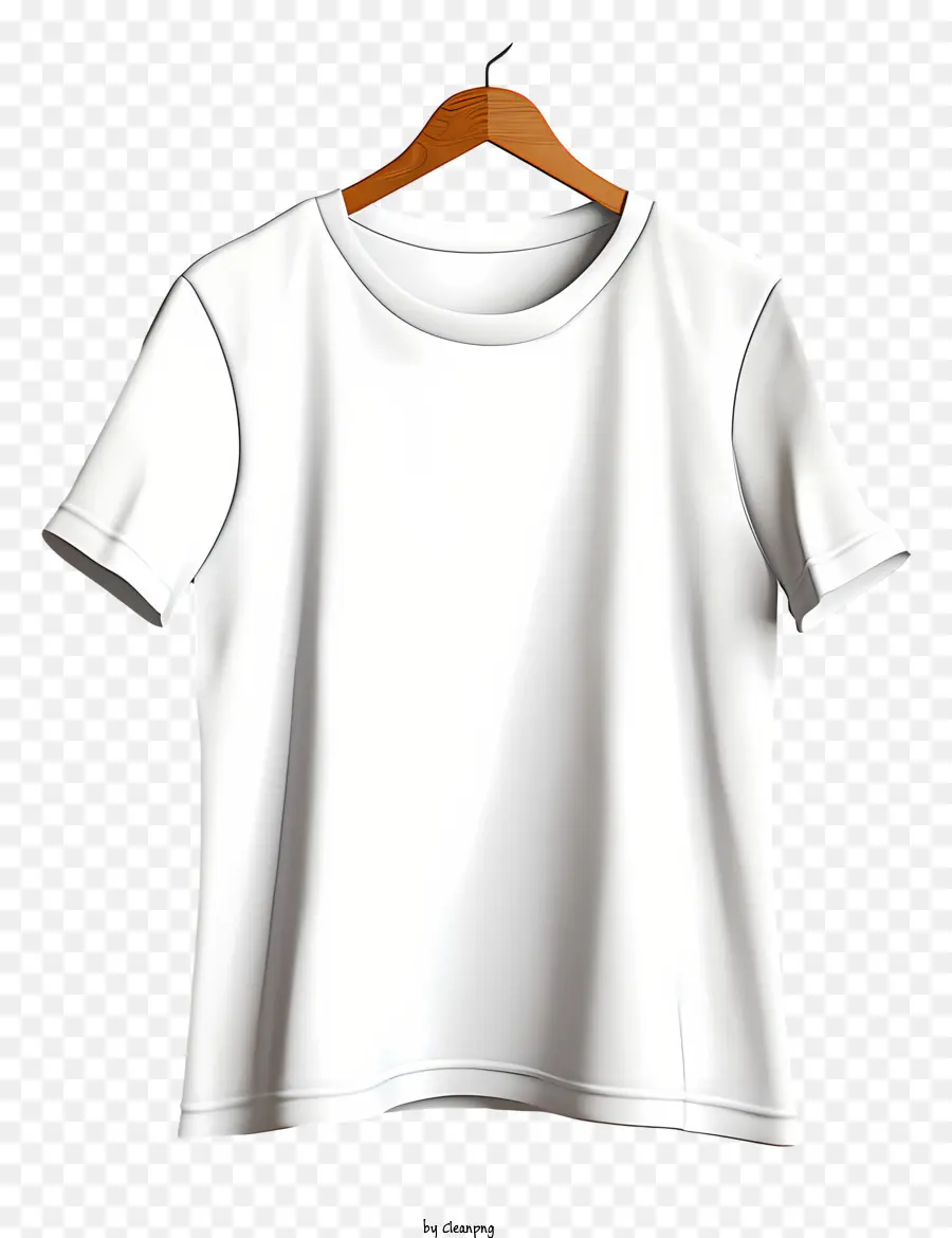 T Shirt Sur Cintre En Tissu，T Shirt Blanc PNG