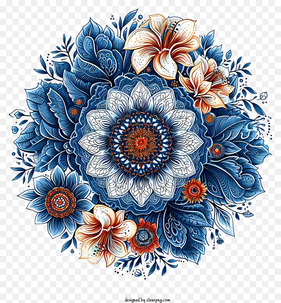 Mandalas，Mandala Floral PNG