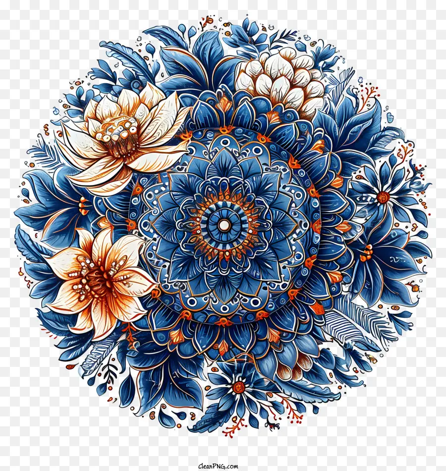 Mandalas，Mandala Floral PNG