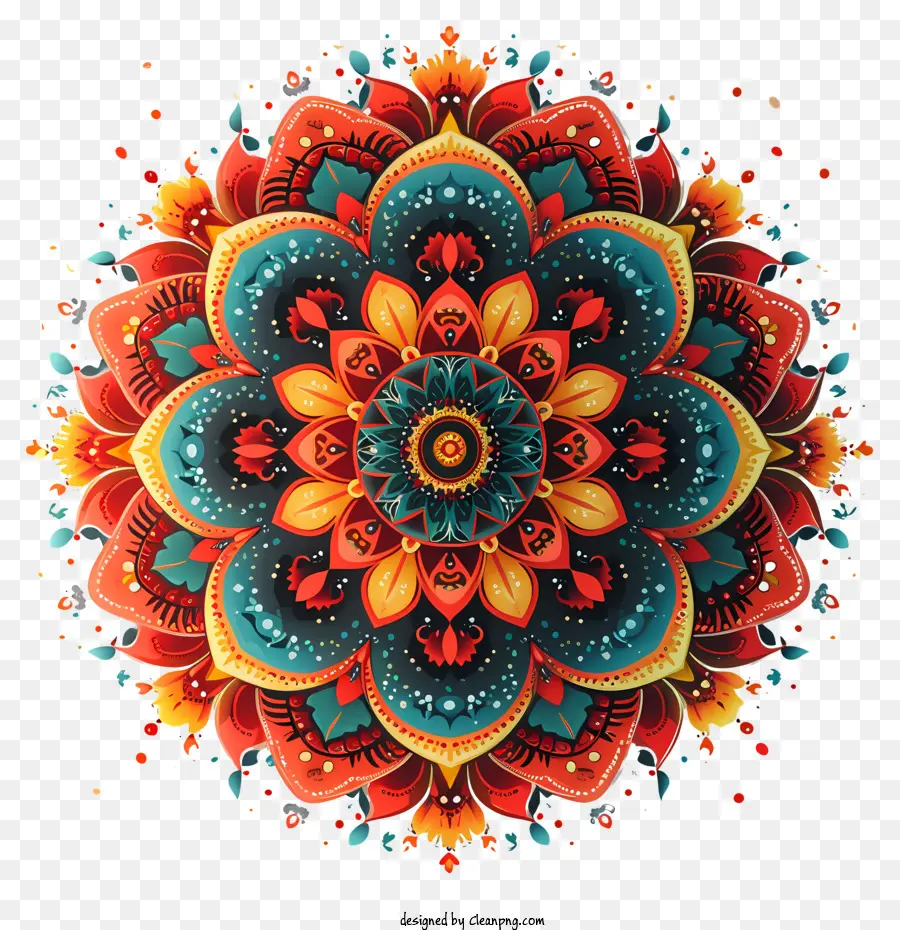 Mandala，Mots Clés Modèle De Fleurs PNG