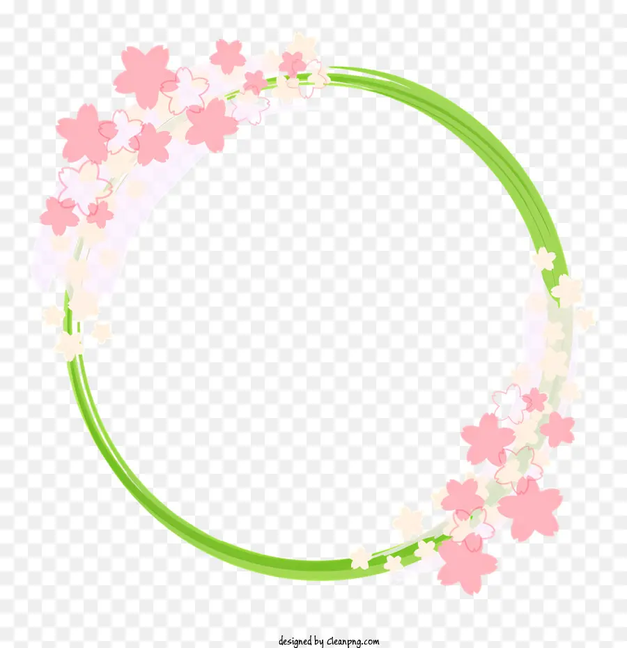 Fleurs De Cerisier，Circulaire De La Couronne PNG