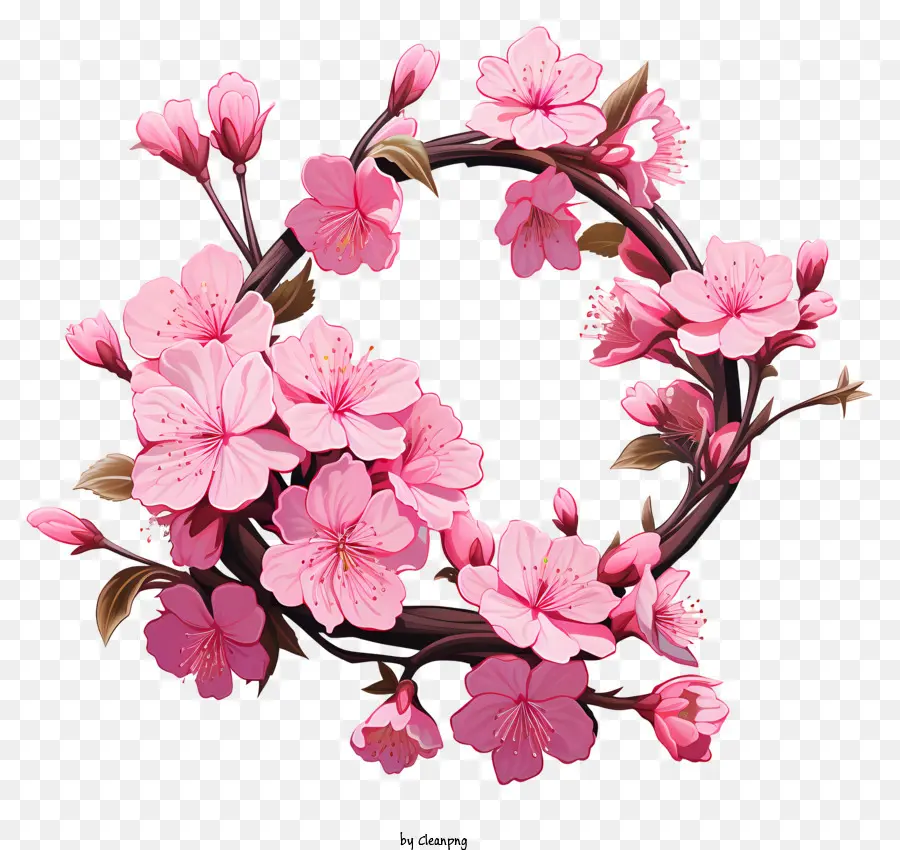 Fleur De Cerisier，Couronne De Fleurs De Cerisier PNG