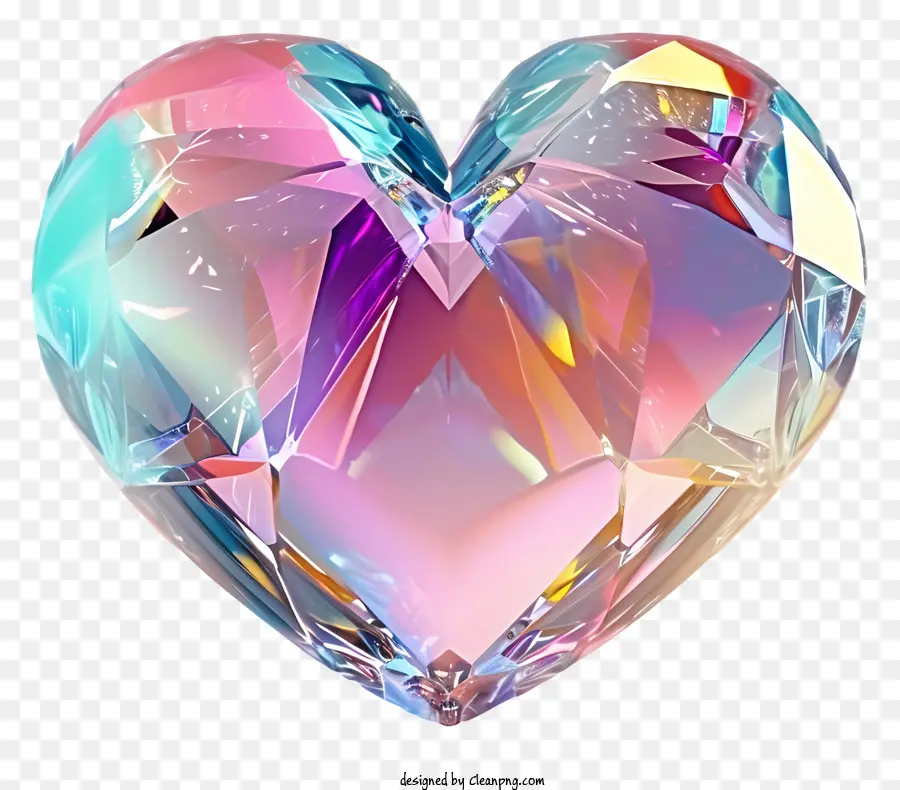 Diamant Coeur Saint Valentin Pastel，Diamant Coloré PNG