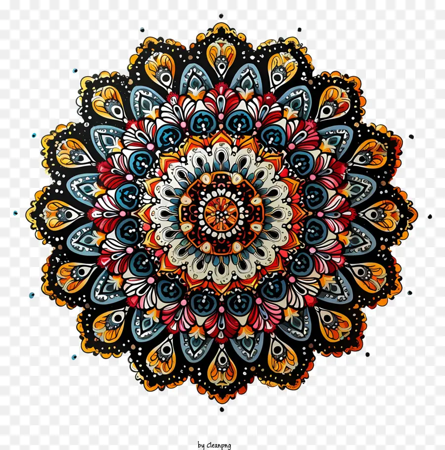 Mandalas，Mandala Coloré PNG