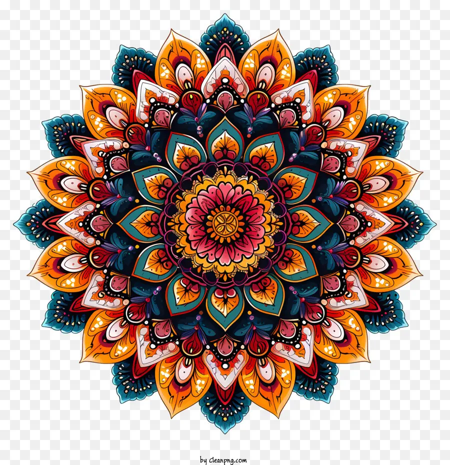 Mandala，Coloré PNG