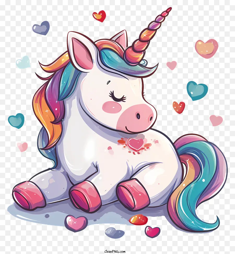 Licorne De La Saint Valentin，Mignon Licorne PNG