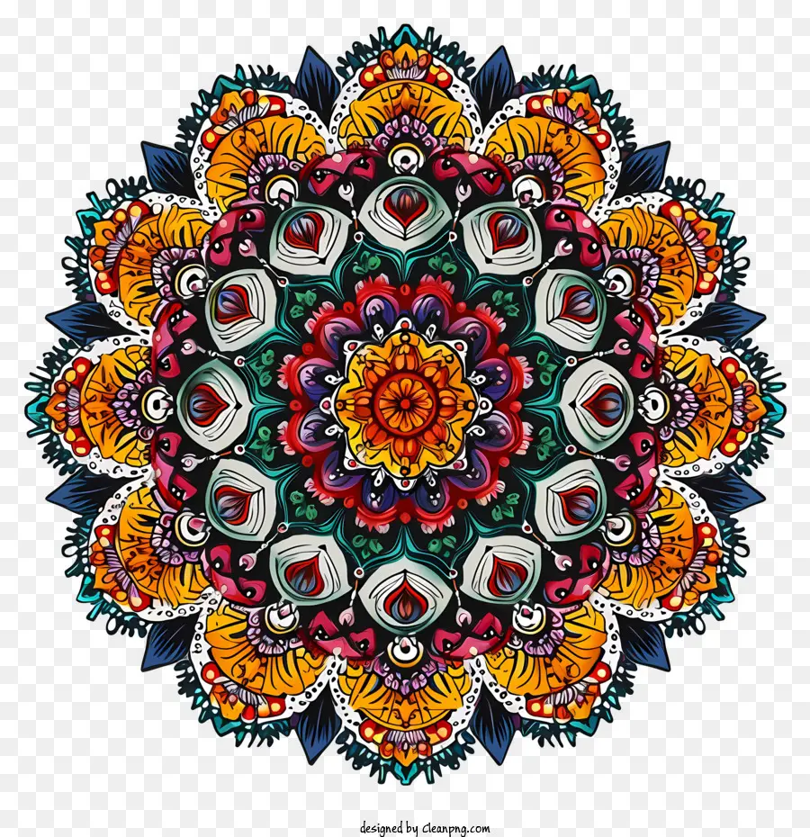 Mandalas，Mandala Coloré PNG