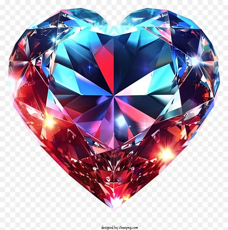 Style Isométrique，Diamant Du Cœur De La Saint Valentin PNG