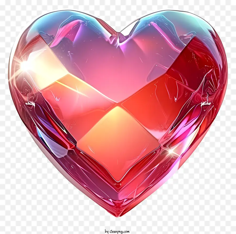 Dessin Animé Valentine Heart Diamond，Cristal PNG