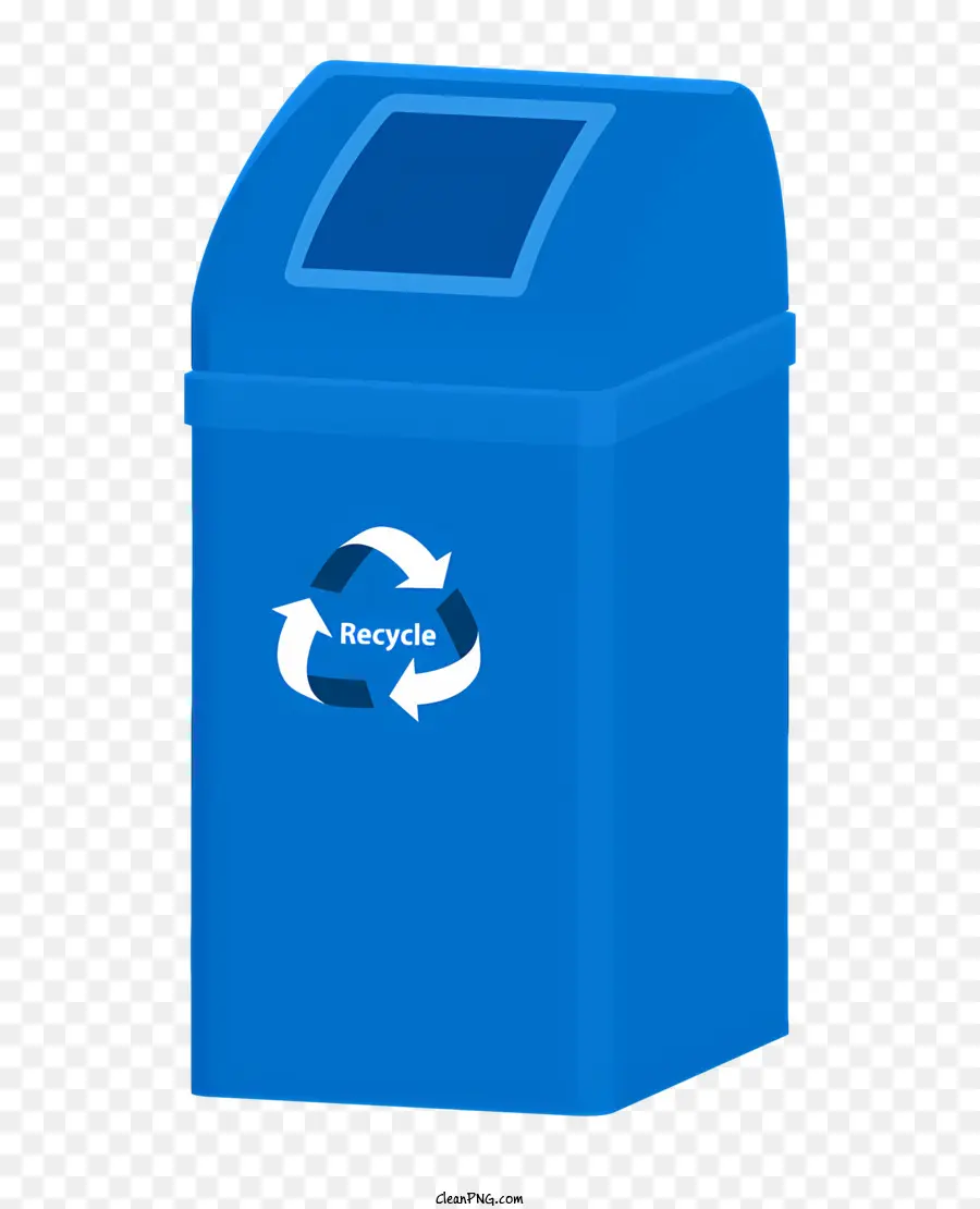 Récipient De Recyclage，Bac De Recyclage Bleu PNG