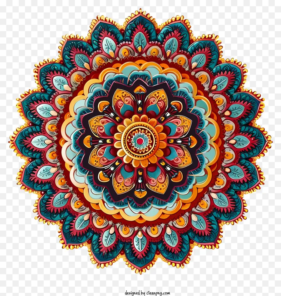 Mandalas，Mandala Coloré PNG