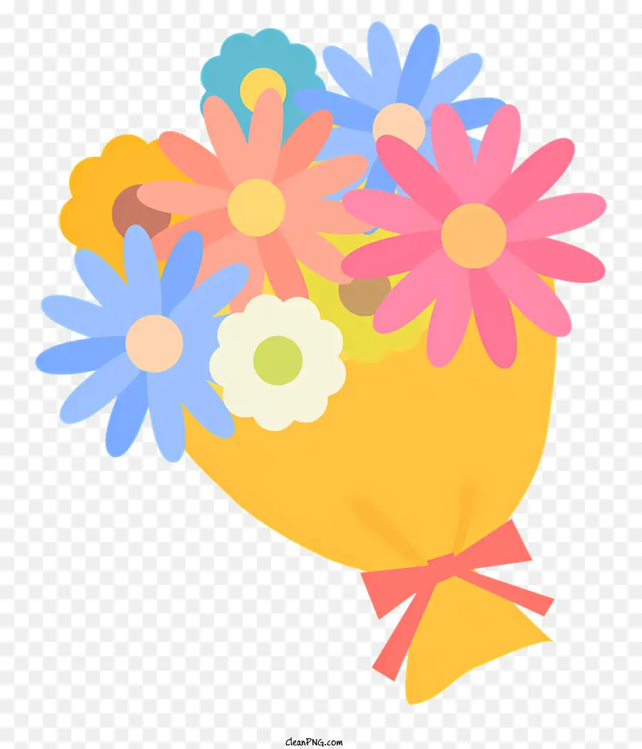 Bouquet De Fleurs，Couleurs Et Tailles De Fleurs PNG