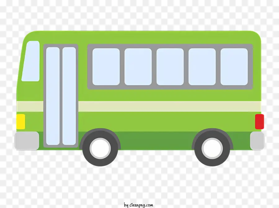 Des Bus Verts，Garé Le Bus PNG