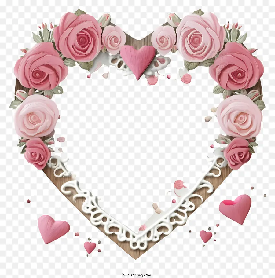 Panneau De Panneaux Pastel De La Saint Valentin，Heartshaped Cadre PNG