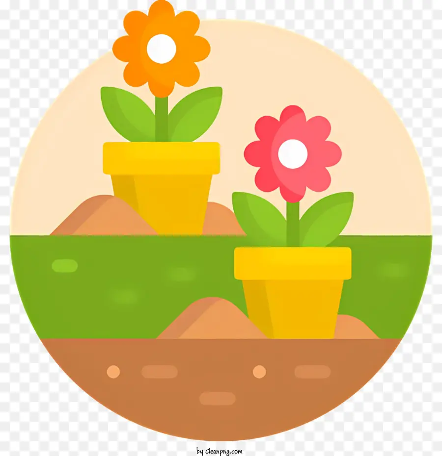 Printemps，Fleurs En Pot PNG