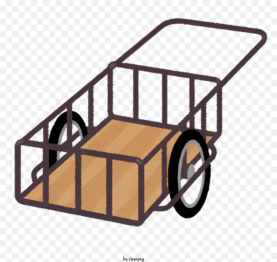 Chariot à Bois，Quatre Roues PNG