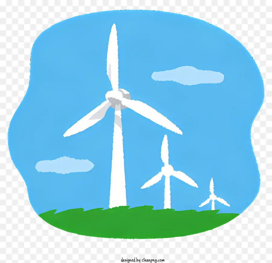 éoliennes，Terrain En Herbe PNG