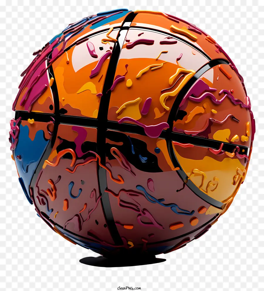 Peintures Multicolores Baseball，Basket Ball PNG