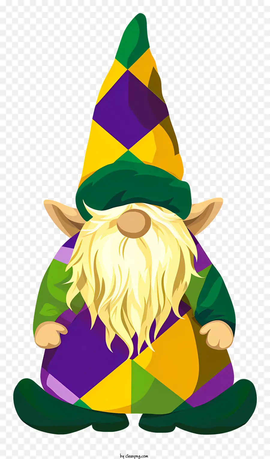 Gnome De Mardi Gras，Nain Coloré PNG