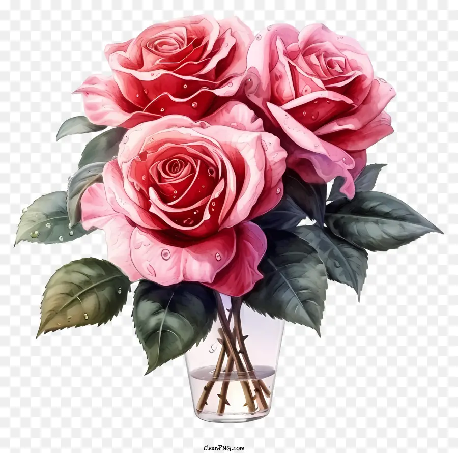 Emoji De Rose De La Saint Valentin，Les Roses Roses PNG