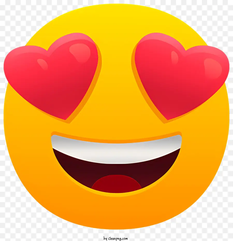 Emoji Avec Des Yeux De Coeur，Emoji Yeux De Coeur PNG