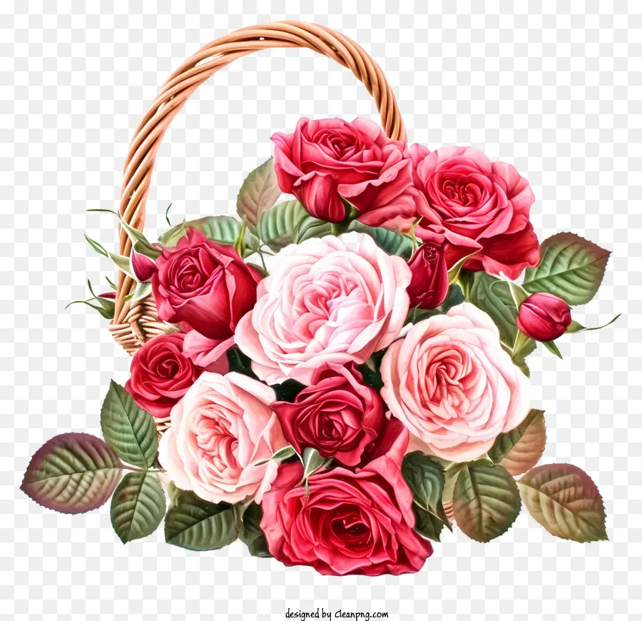 Bouquet De Roses De La Saint Valentin Art Floral，Roses Roses PNG