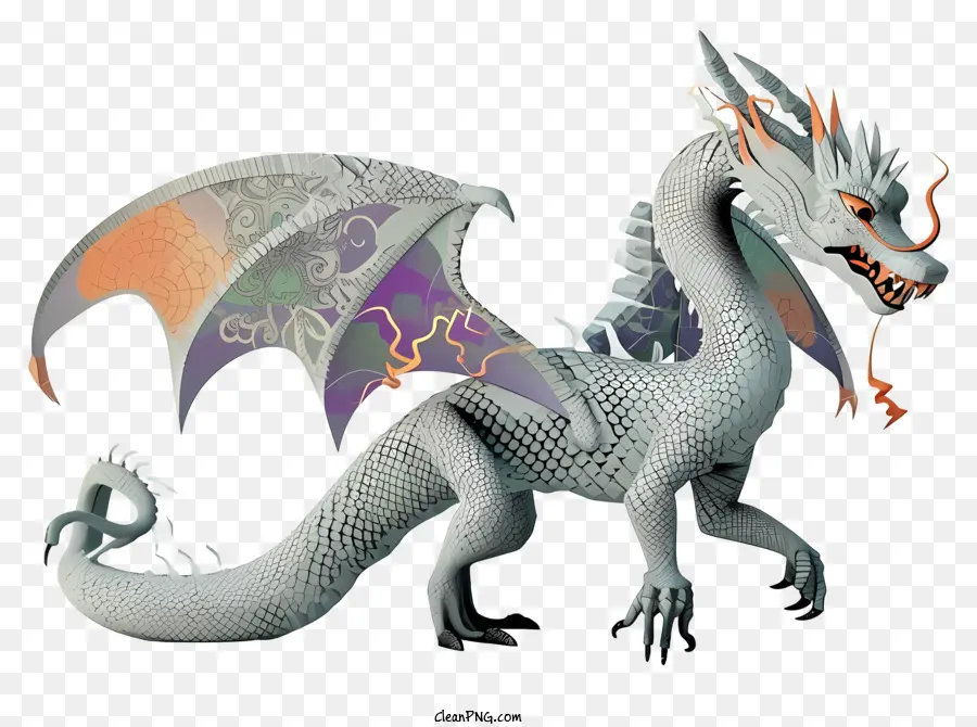 Dragon 3d Réaliste，Dragon Blanc PNG