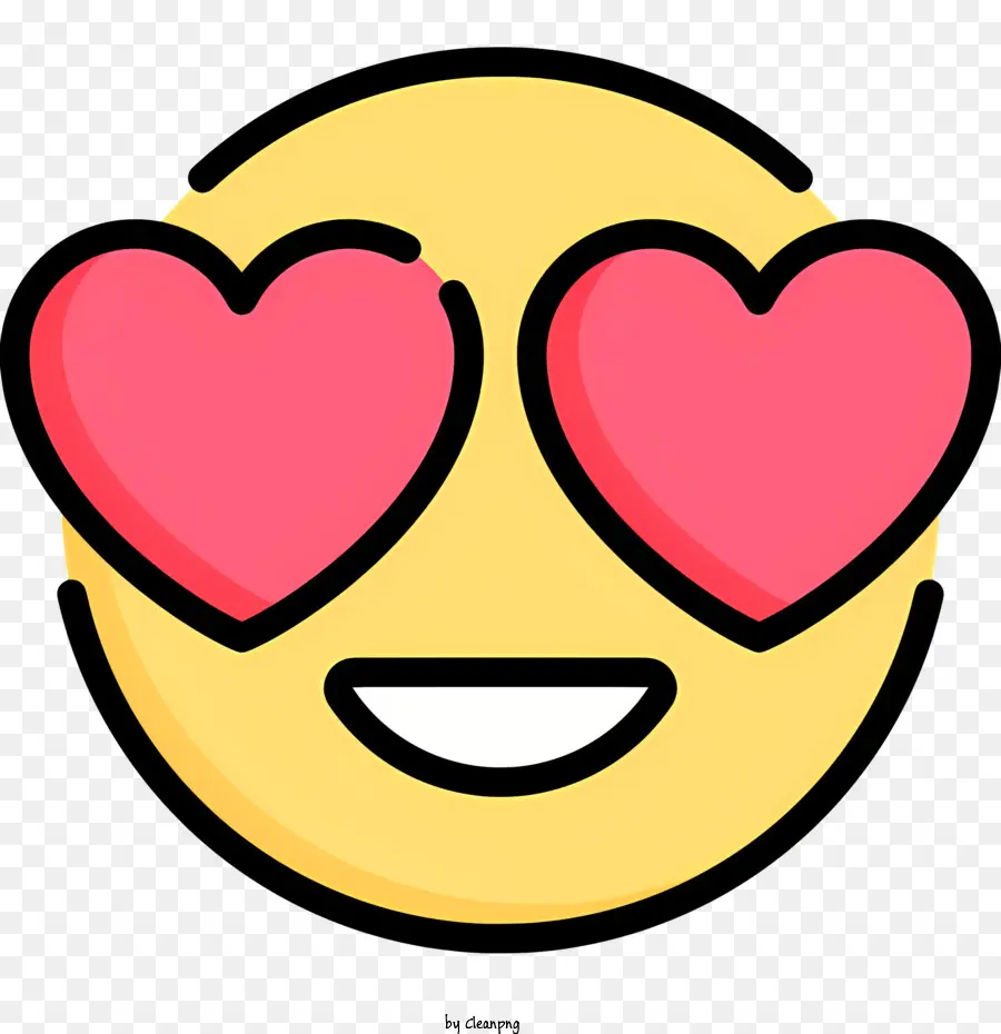 Emoji Avec Des Yeux De Coeur，Emoji Yeux De Coeur PNG