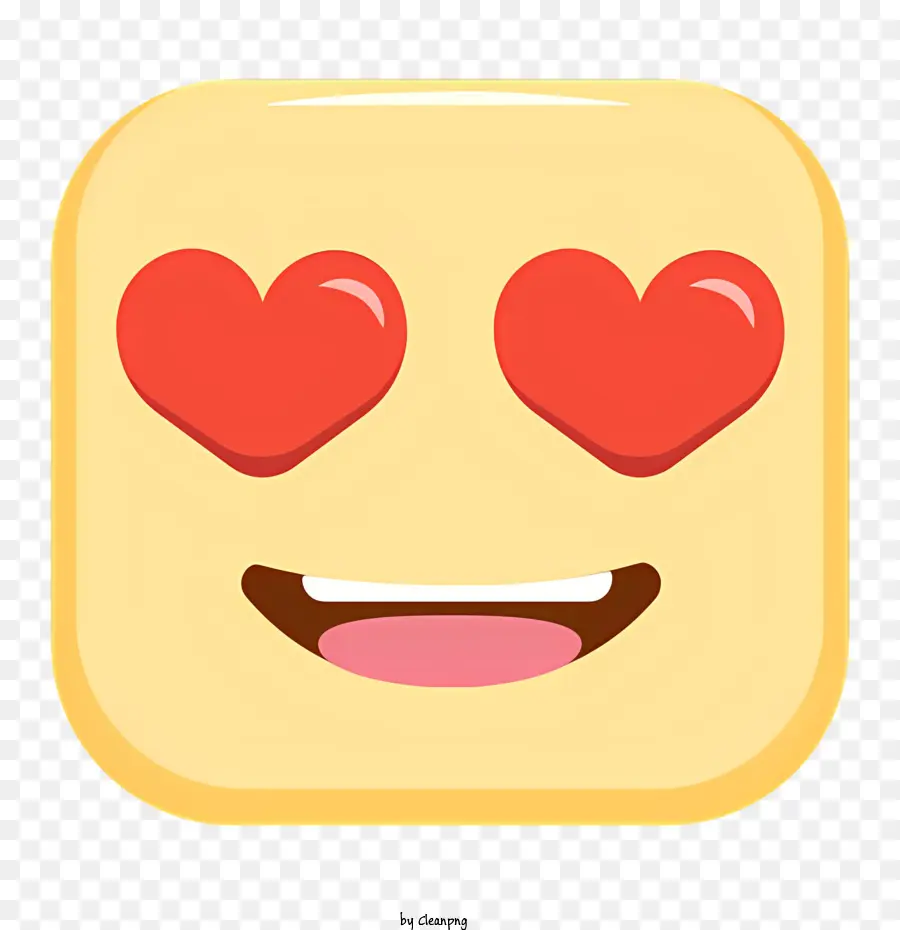 Emoji Aux Yeux De Cœur，Visage Souriant PNG