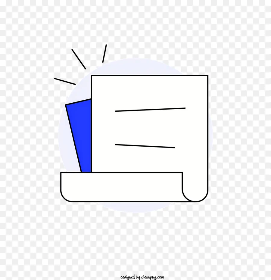 Papier Illustration，Papier à Bande Bleue PNG