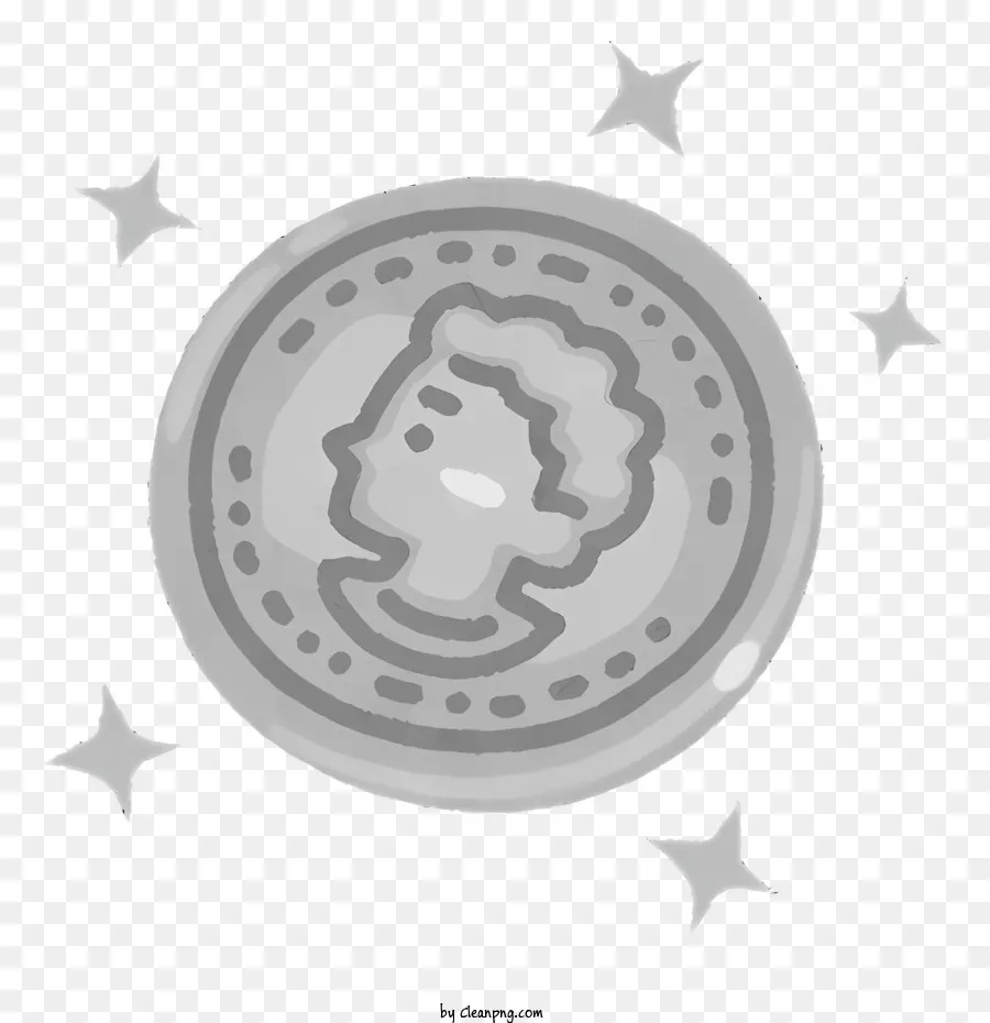 Coin Avec Le Visage Des Hommes，Horloge Sur La Pièce PNG