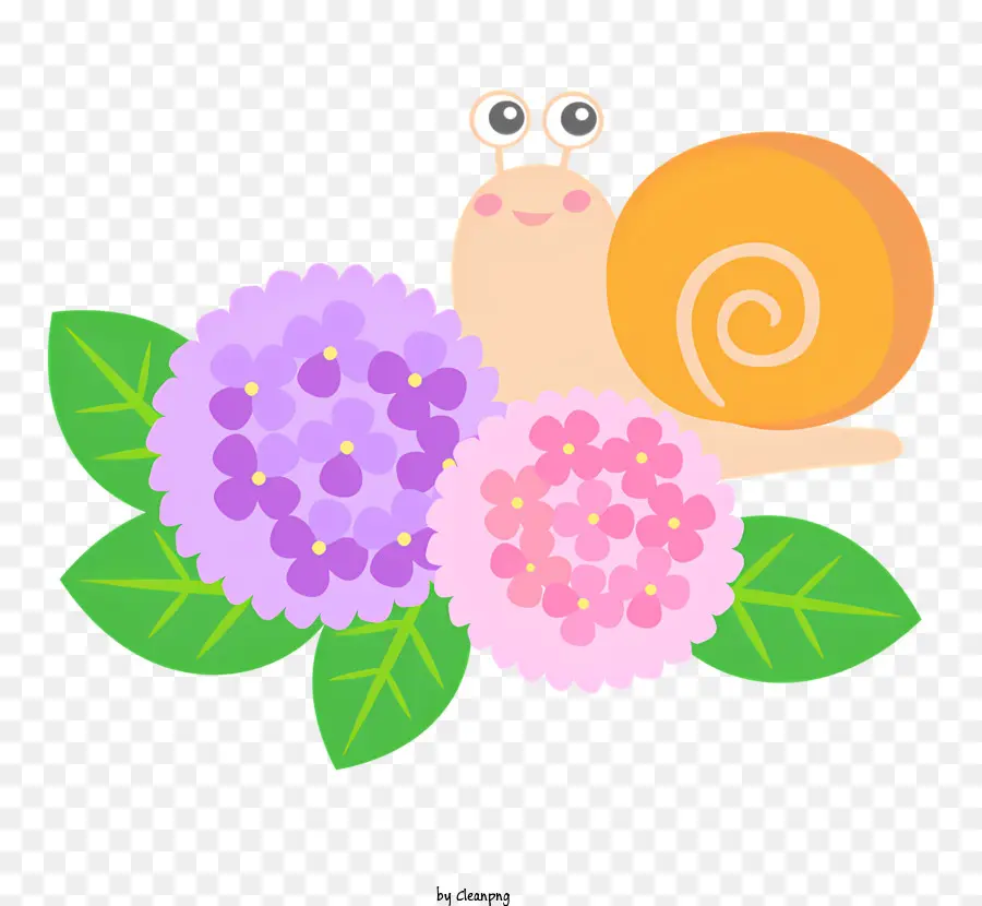 Icône，Escargot Et Fleurs PNG