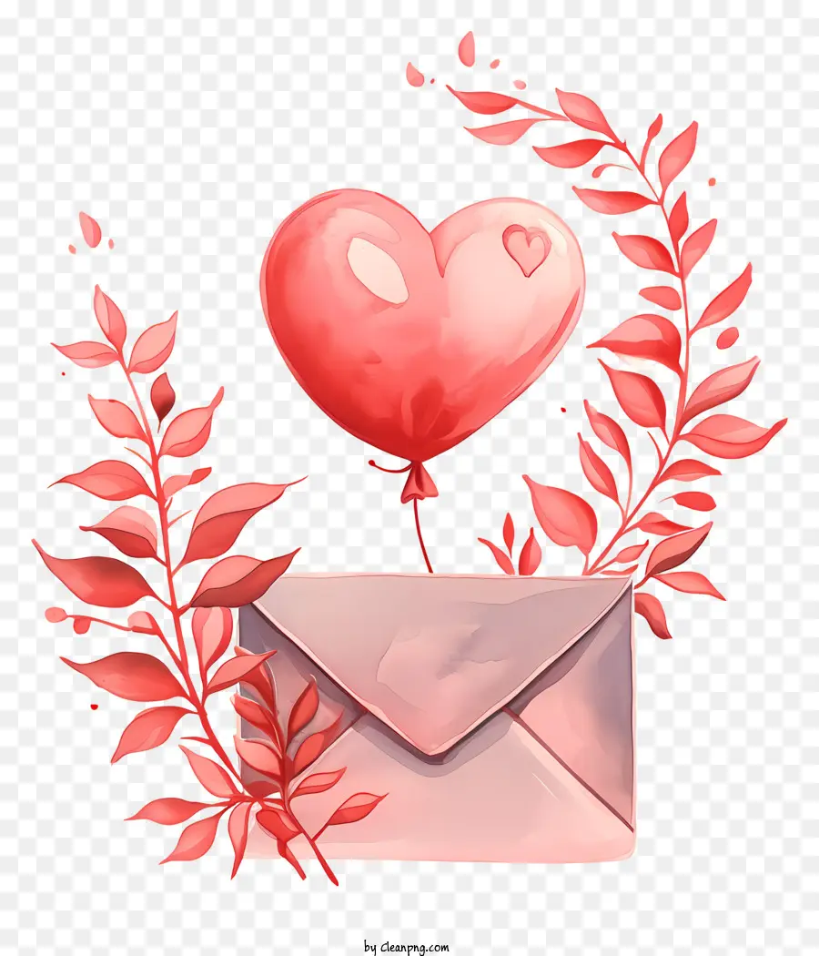 L'amour De L'enveloppe，Heartshaped Ballon PNG