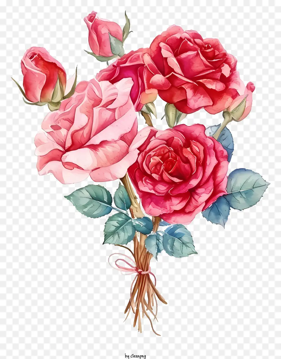 Roses De Valentine，Les Roses Roses PNG