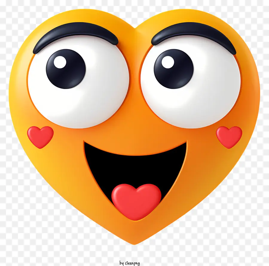 Emoji Aux Yeux De Cœur，Visage Souriant PNG