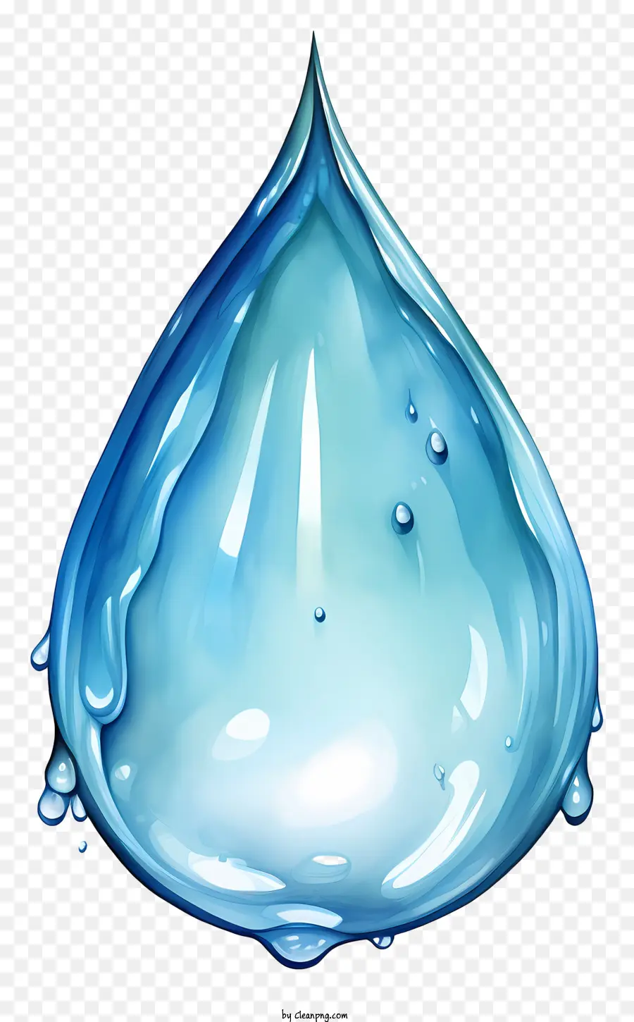 Chute D'eau Aquarelle，Goutte D'eau PNG