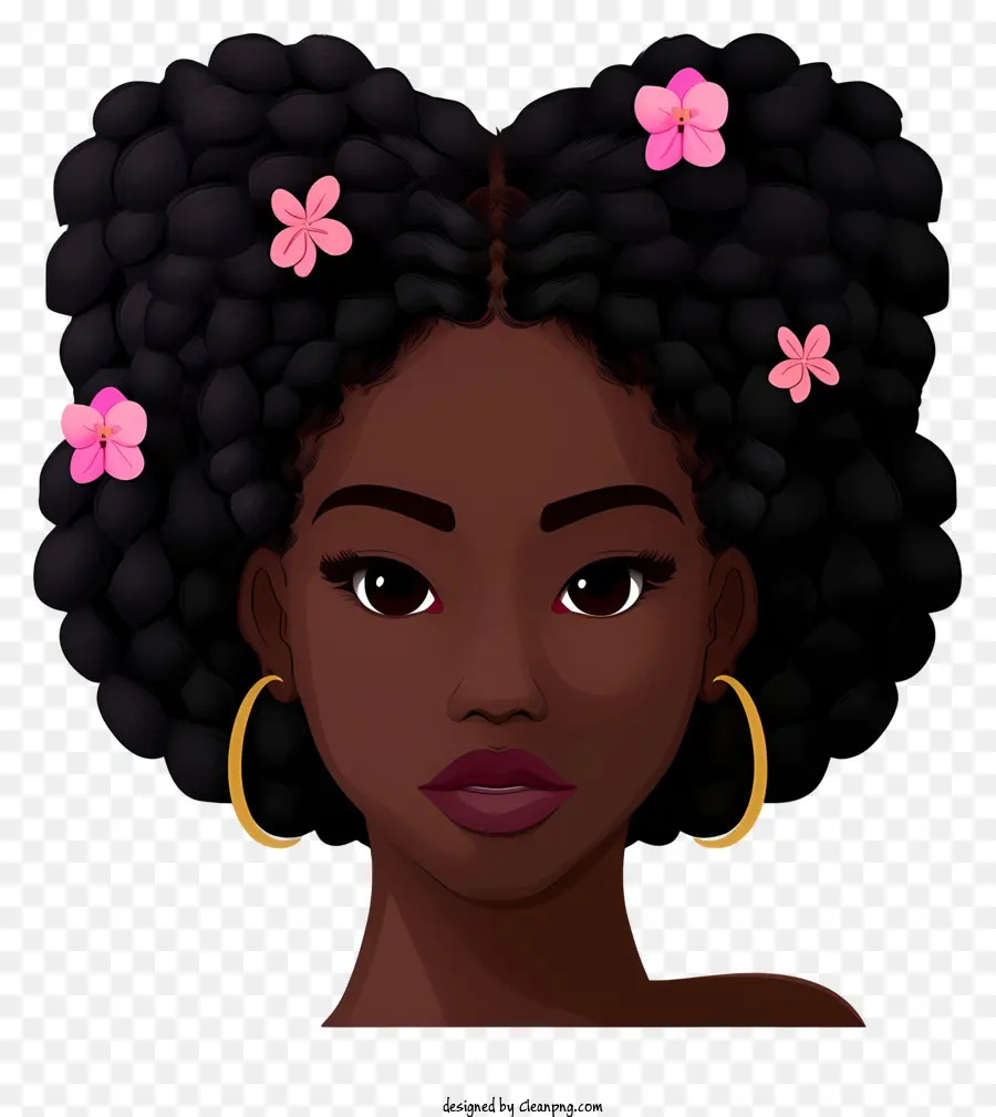 Emoji De Fille Noire，Femme Africaine PNG