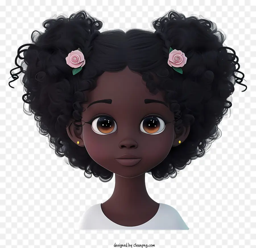 Fille Noire Plate，Jolie Fille PNG