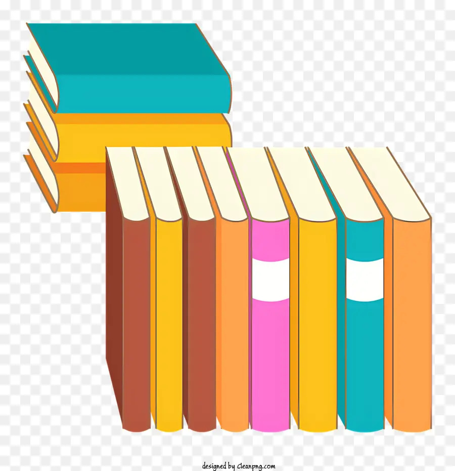 Bookpile，Coloré Livres PNG