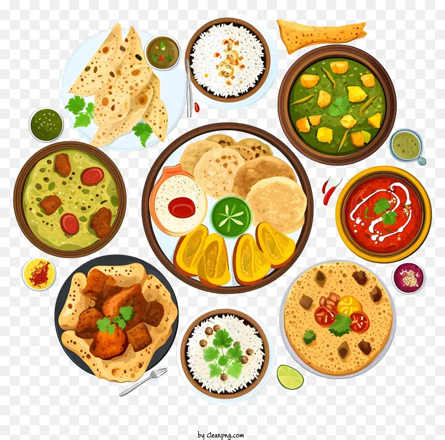 Cuisine Plate De L'inde，La Cuisine Indienne PNG