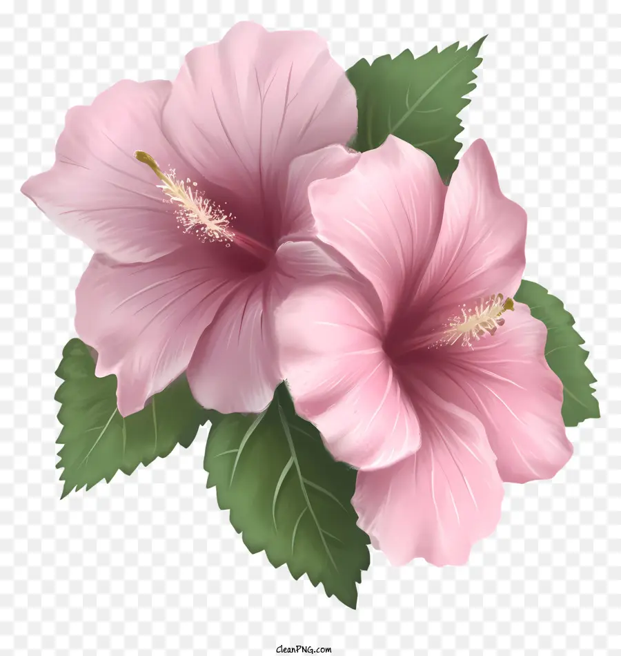 Rose Réaliste De Sharon，Rose De Fleurs D'hibiscus PNG