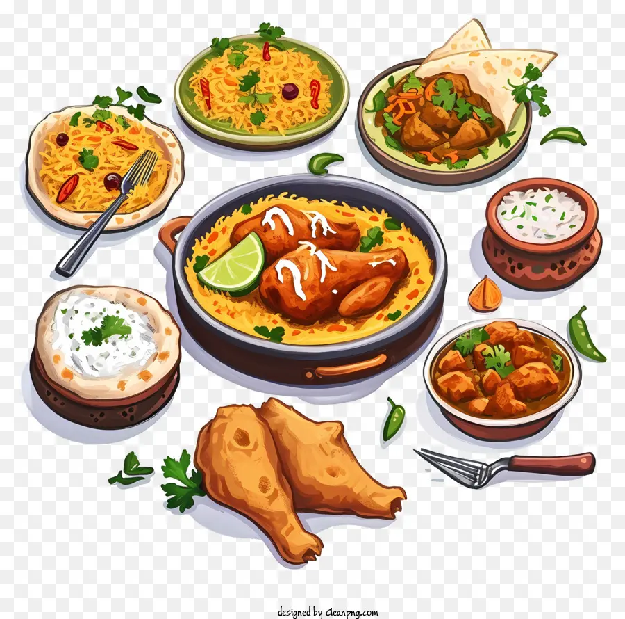 Icône De La Cuisine Indienne，Cuisine Indienne PNG