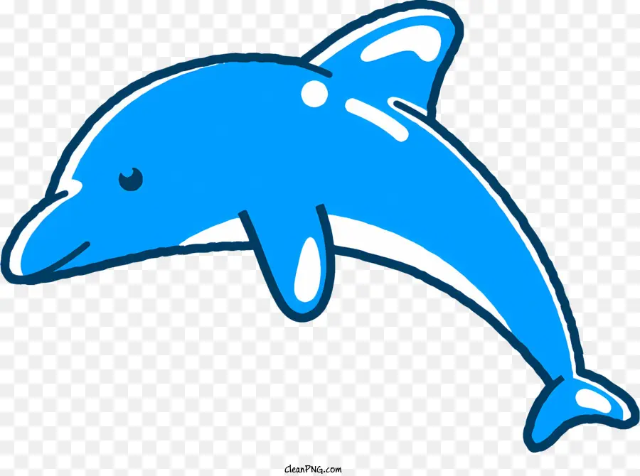 Dessin Animé Dauphin，Dolphin De Fourrure Bleue PNG