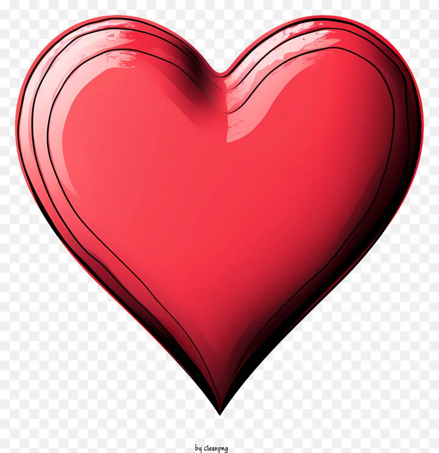 Emoji Coeur De Style Réaliste，Coeur Rouge PNG