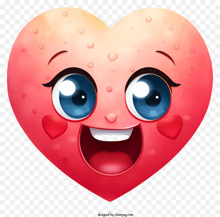 Emoji Aquarelle Avec Des Yeux De Coeur，Cœur PNG